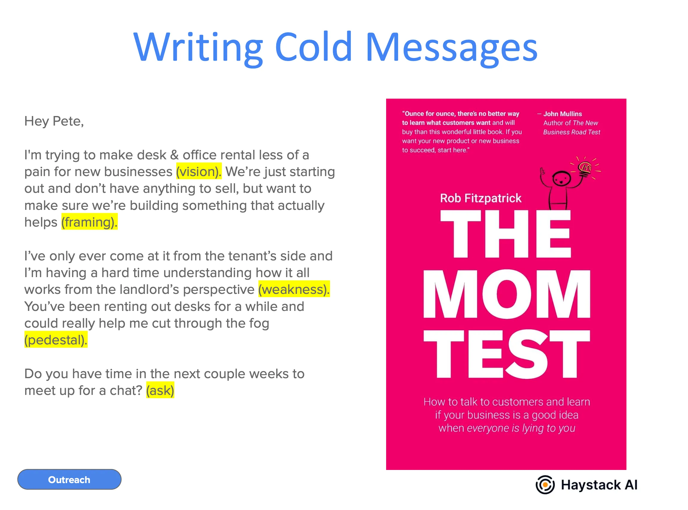 Cold messaging framework