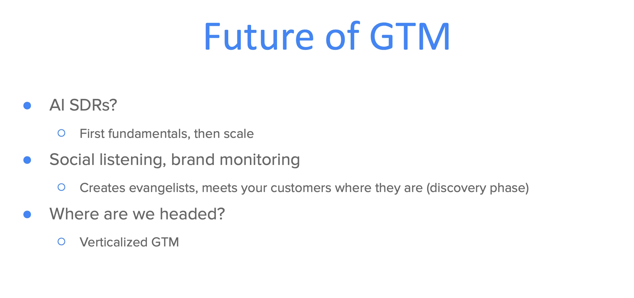 Future of GTM